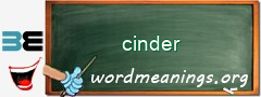 WordMeaning blackboard for cinder